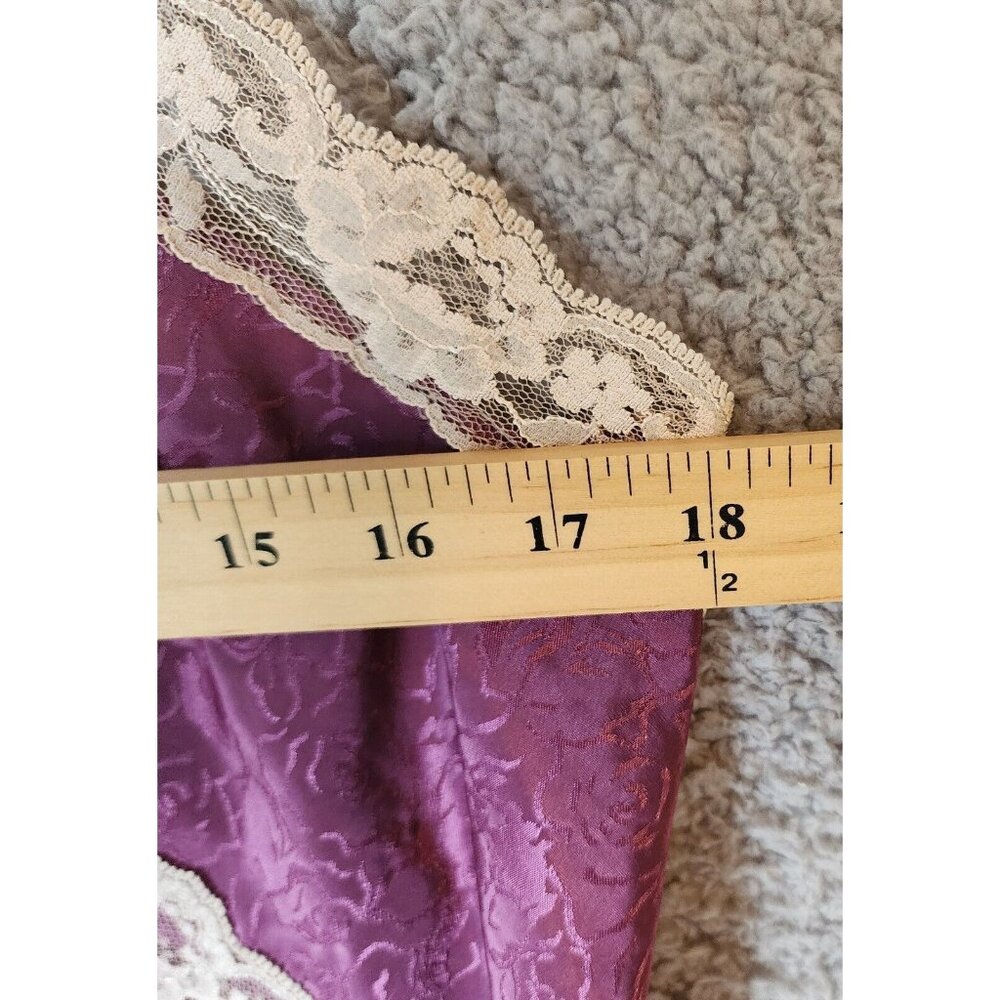 VTG Angelique Womens Sleeveless Chemise Nightgown Lingerie Lave Accents Floral M - Picture 7 of 13